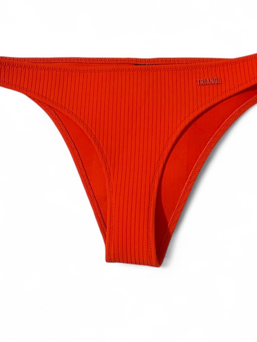 triangl swimwear Orange-Red Ribbed Bikini Bottom